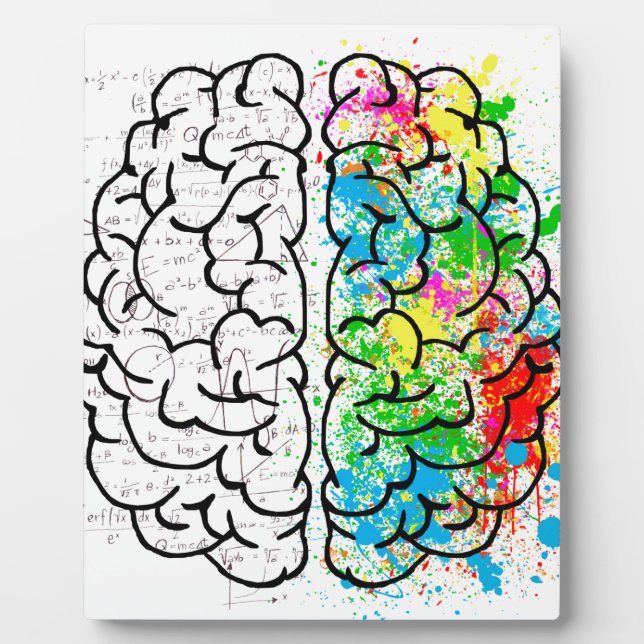 Plaque Photo esprit cerveau psychologie idée coeurs (Devant)