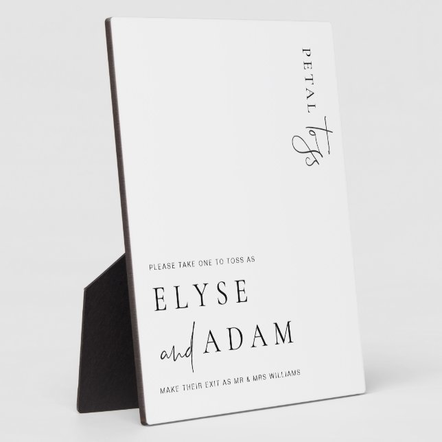 Plaque Photo Estelle Moderne Minimale Pétale Signe (Côté)