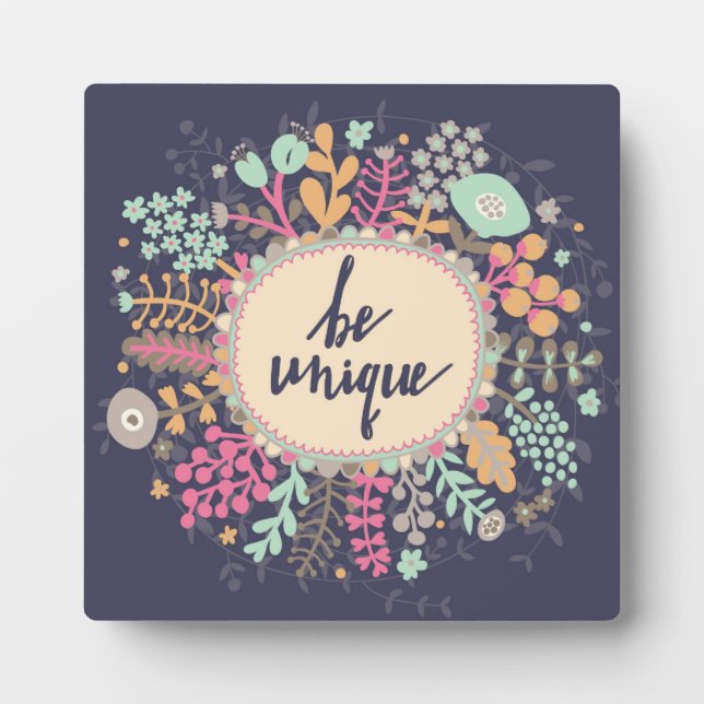 Plaque Photo Être unique (Devant)