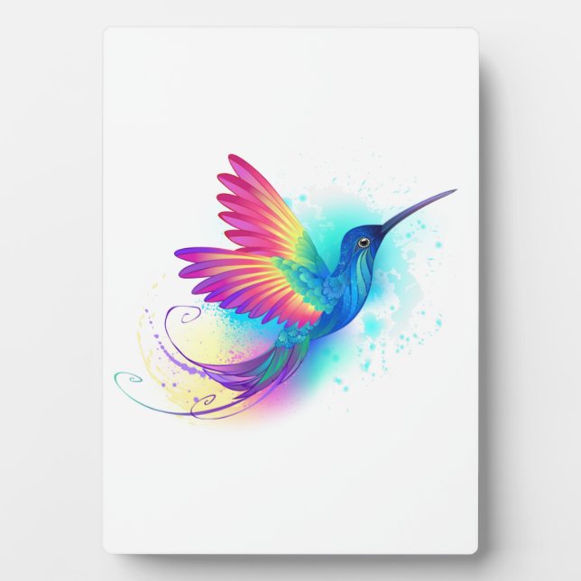 Plaque Photo Exotic Rainbow Hummingbird (Devant)