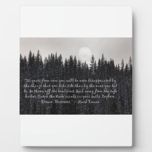 Plaque Photo Explorez. Rêvez. Découvrez. - Mark Twain