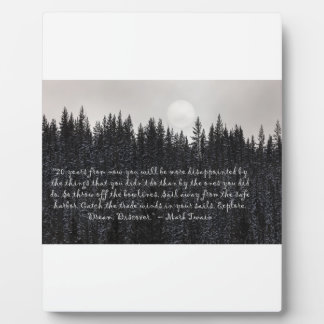 Plaque Photo Explorez. Rêvez. Découvrez. - Mark Twain