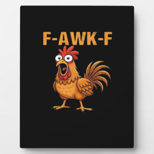 Plaque Photo F-Awk-F Poulet F-Caw-F Coq Humour Drôle Mème