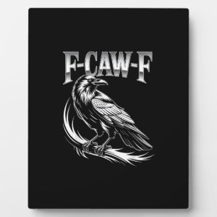 Plaque Photo F-Caw-F Corbeau Féminin Tendance Décontractée
