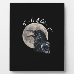 Plaque Photo F-Caw-F Oiseau Corbeau Minimaliste Propre