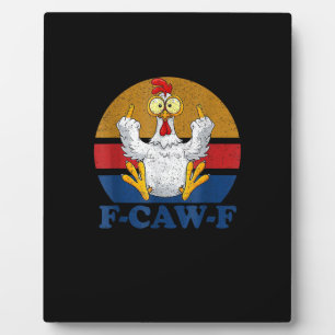 Plaque Photo F-Caw-F Poulet Drôle qui Fait un Doigt d'Honneur V