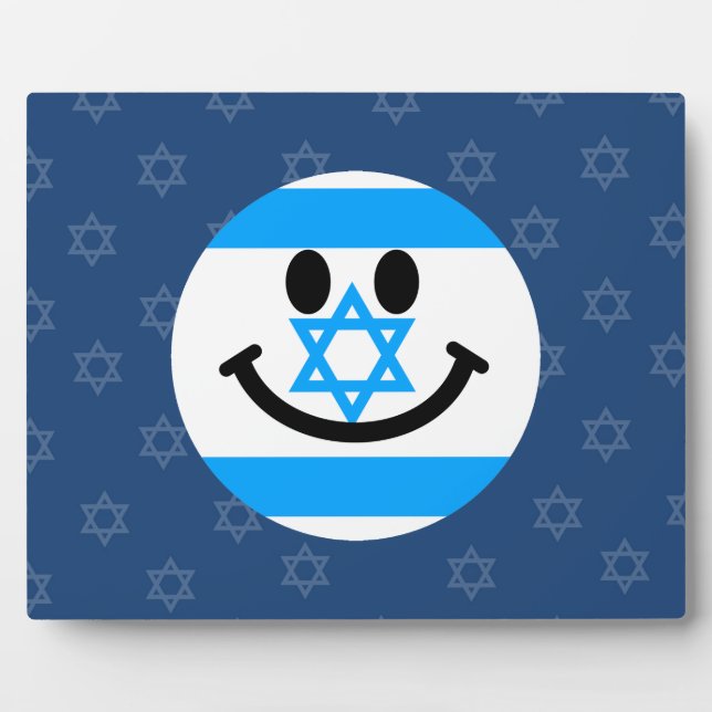 Plaque Photo Face du drapeau israélien (Devant)