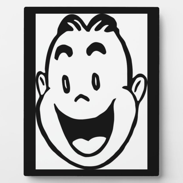 PLAQUE PHOTO FACE HEUREUSE (Devant)