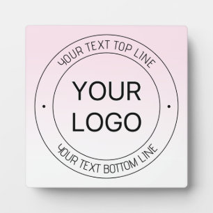 Plaque Photo Facile Logo Remplacement & Editable Texte Rose Omb