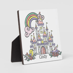 Plaque Photo Fairytale Castle Princess Nom personnalisé