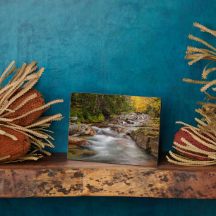 Plaque Photo Fall at Jefferson Brook, New Hampshire