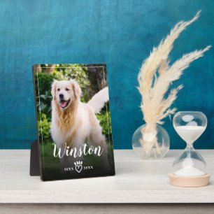 Plaque Photo Family Pet Photo Memorial Keepsaké Empreinte de pa