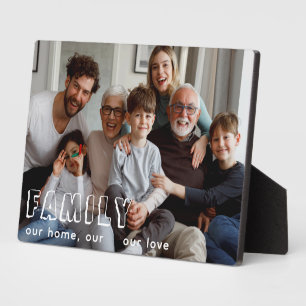 Plaque Photo Family Script Collage Chic Photo Block