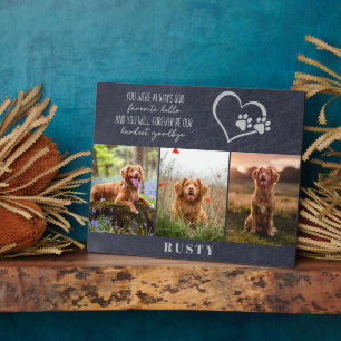 Plaque Photo Favori Hello Hardest Goodbye Pet Memorial