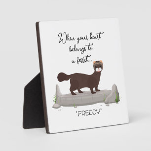 Plaque Photo Ferret ! Cadeau mignon pour ami ferret amoureux!