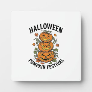 Plaque Photo Festival de citrouilles d'Halloween Jack O Lantern