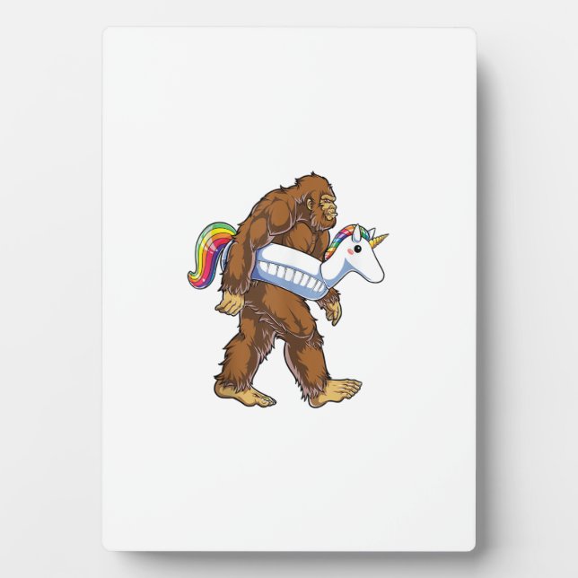 Plaque Photo Fête de Piscine Bigfoot Licorne Flotteur Drôle Sas (Devant)