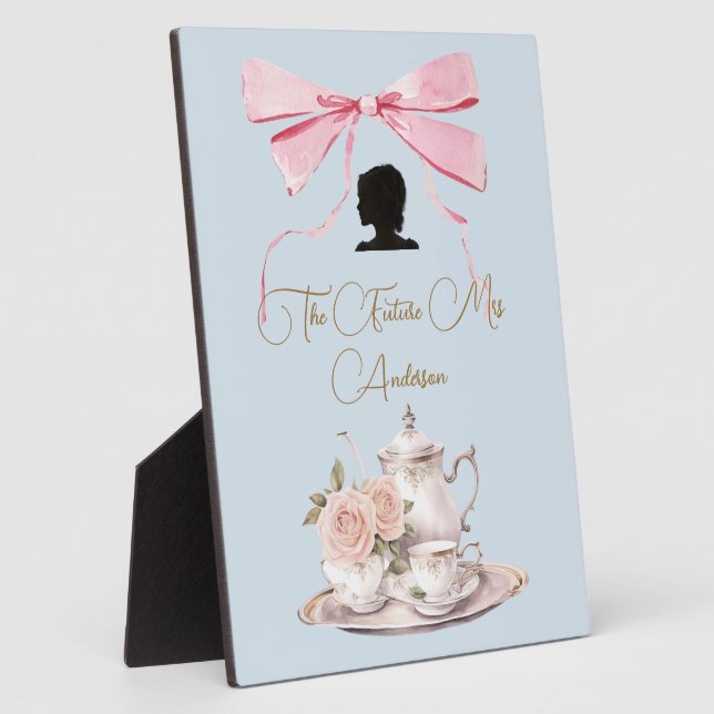 Plaque Photo Fête des mariées Régence Tea Party Silhouette Ruba (Côté)