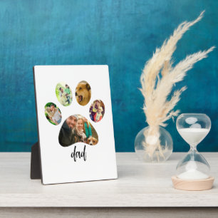 Plaque Photo Fête des Pères Cadeau pour Papa Chien   5 Empreint