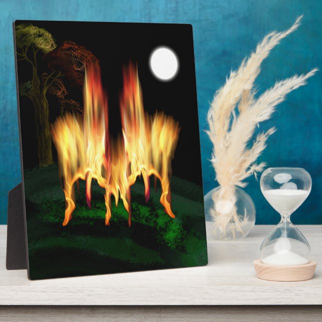 Plaque Photo Feu d'incendie (Côté)