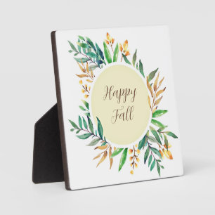 Plaque Photo Feuilles d'automne avec texte personnalisable