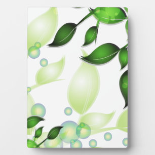 Plaque Photo Feuilles de jardin frais sur blanc