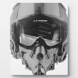 Plaque Photo Fighter Pilot Helmet and Altimeter