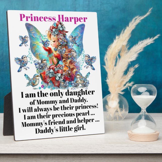 Plaque Photo Fille (Côté)