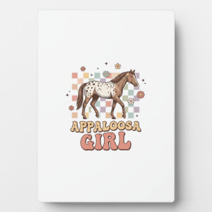 Plaque Photo Fille Appaloosa Vintage Cheval Occidental T-Shirt