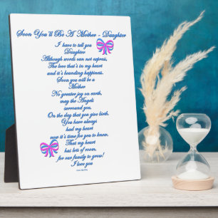 Plaque Photo Fille s'attendant au 1er bébé