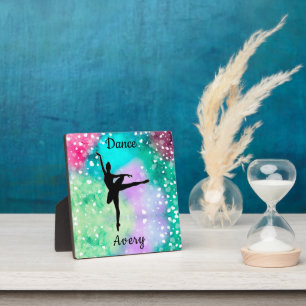 Plaque Photo Filles Danse Aquarelle avec Coeurs flottants