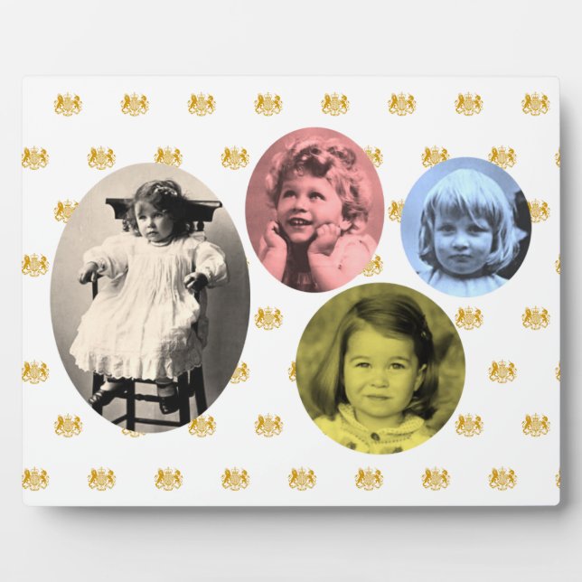Plaque Photo Filles royales britanniques avec manteau arrière - (Devant)