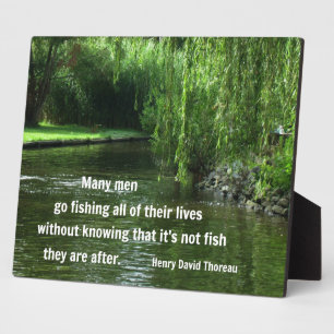 Plaque Photo Fishing quota by H.D. Thoreau