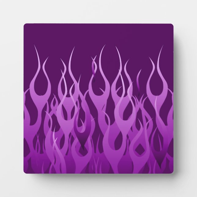 Plaque Photo Flammes de course violettes (Devant)