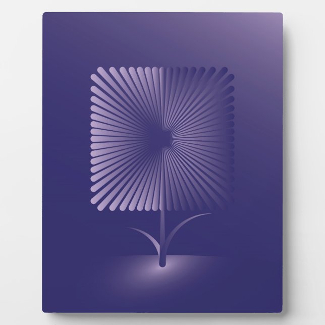 Plaque Photo Fleur carré violette (Devant)