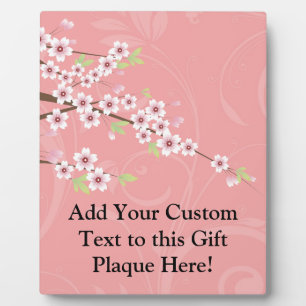 Plaque Photo Fleur de cerisier rose doux