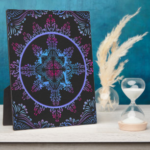 Plaque Photo Fleur de nuit Mandala