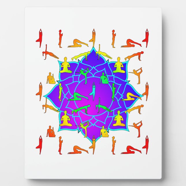 Plaque Photo Fleur Lotus Avec Poireaux De Yoga (Devant)