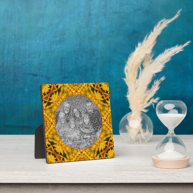 Plaque Photo Fleurs Abstraites Ajouter votre photo (Insitu)
