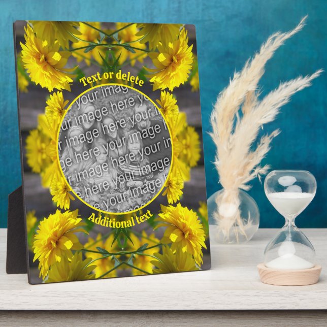 Plaque Photo Fleurs Au Soleil Ajouter Votre Photo (Côté)