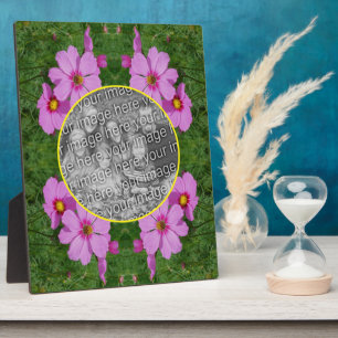 Plaque Photo Fleurs Cosmos Roses Ajouter Votre Photo