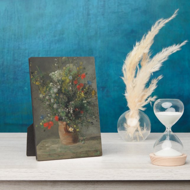 Plaque Photo Fleurs dans un vase, c.1866 (Côté)