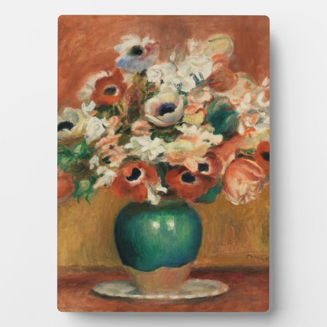 Plaque Photo Fleurs de Renoir Impressionist Art Peinture (Devant)