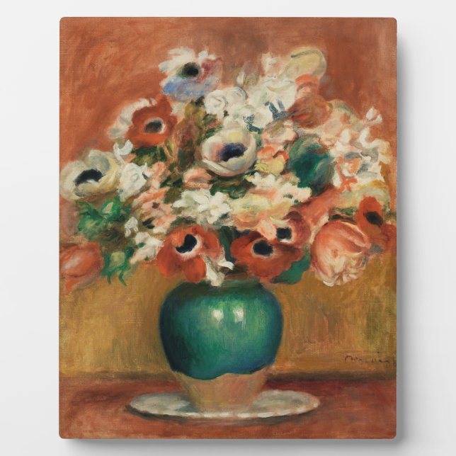 Plaque Photo Fleurs de Renoir Impressionist Art Peinture (Devant)