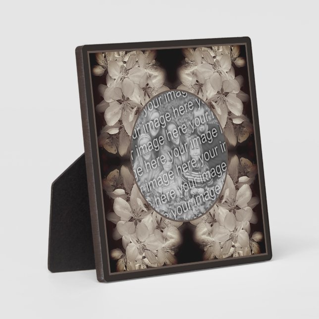 Plaque Photo Fleurs Fleurs Abstraites Ajouter Votre Photo (Recto)
