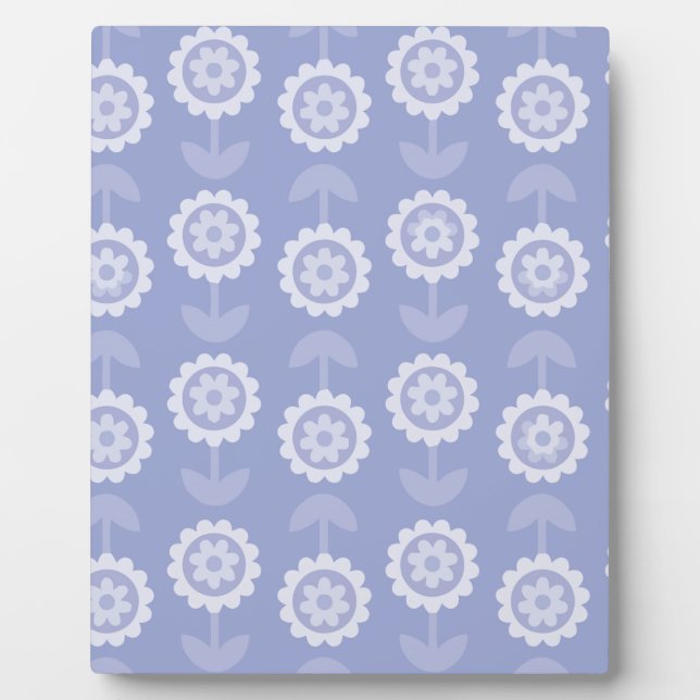 Plaque Photo Fleurs florales violettes d'art motif Abstrait (Devant)