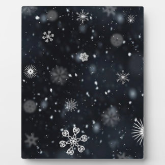 Plaque Photo flocons de neige
