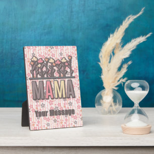 Plaque Photo Floral Boho Mama