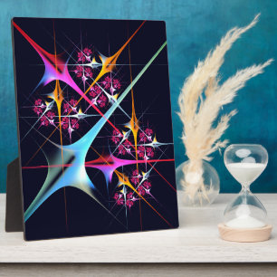 Plaque Photo Floral rose moderne Art Abstrait Couleur Motif #01