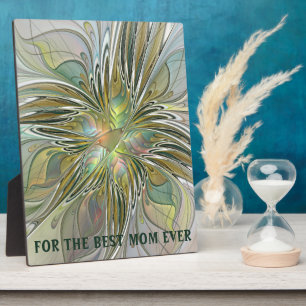 Plaque Photo Flore Imaginaire Fractale Fleur Avec Or Meilleure 